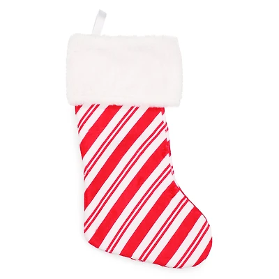 holiday stocking 20in - candy cane