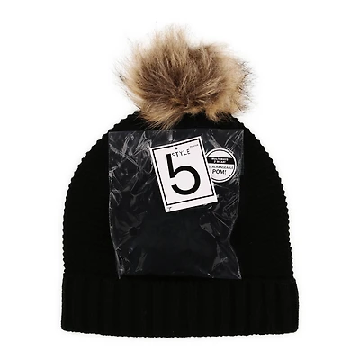 interchangeable pom beanie