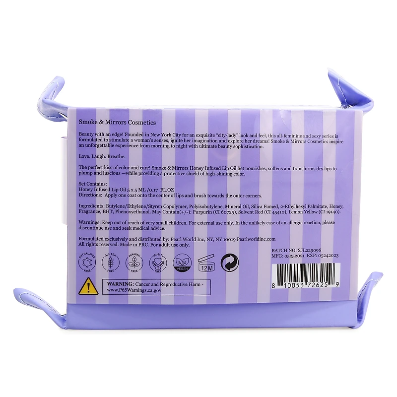 smoke & mirrors honey infused lip oil 5-piece set