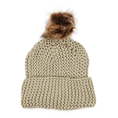 basic knit stitch pom beanie