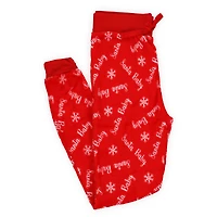 juniors plush joggers - santa baby
