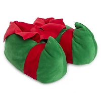 holiday plush elf shoe slippers