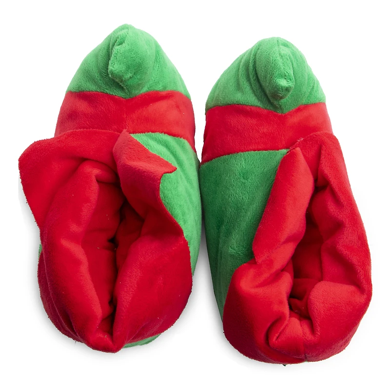 holiday plush elf shoe slippers