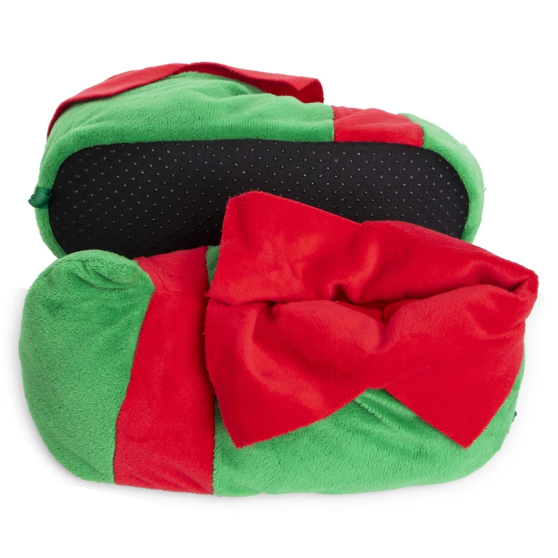 holiday plush elf shoe slippers