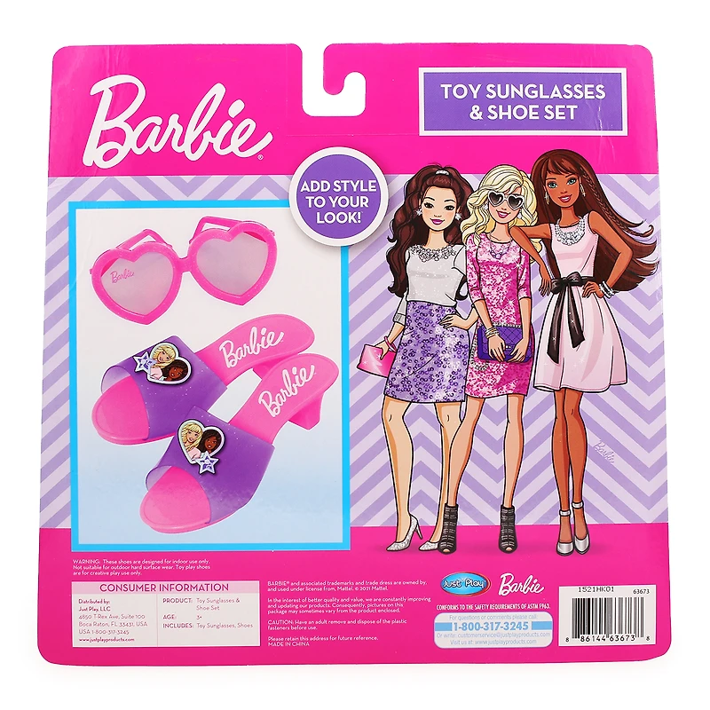 barbie® kid's toy sunglasses & shoes dress up set