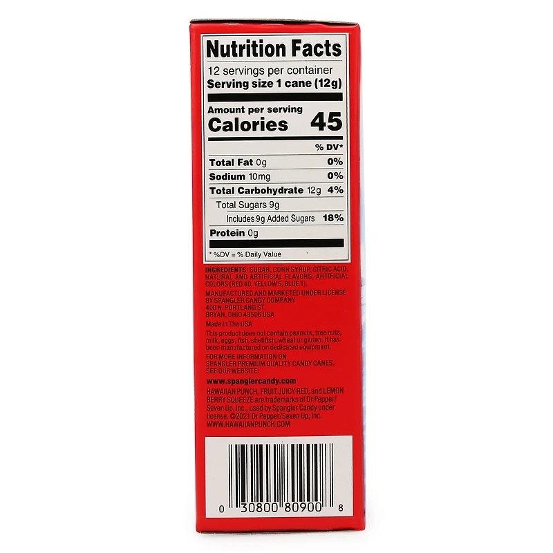 hawaiian punch® candy canes 12-count