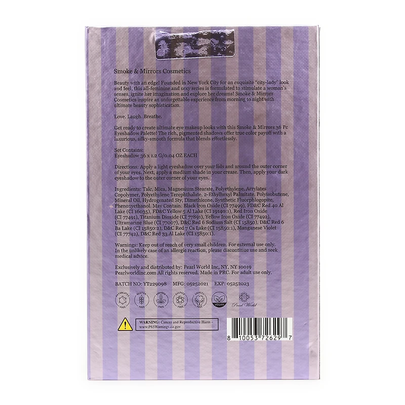 smoke & mirrors 36-piece eyeshadow palette