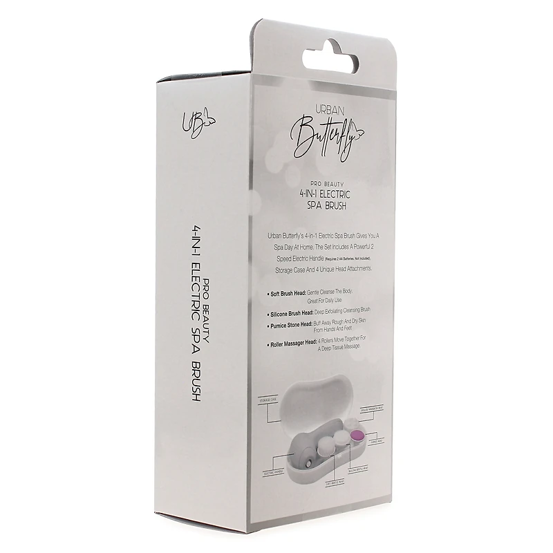 pro beauty 4-in-1 electric spa brush set
