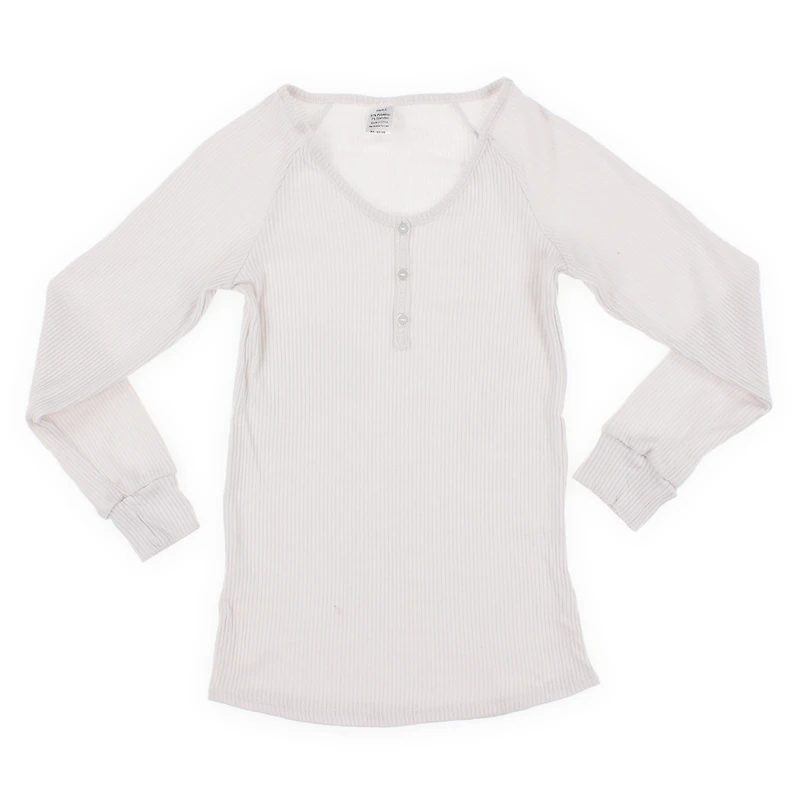 juniors gray rib knit henley lounge top