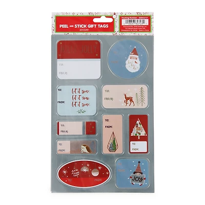 peel & stick christmas gift tags 60-count