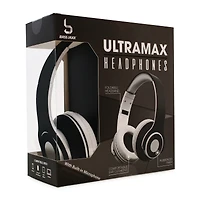 dj-style wired headphones with mic - green & black