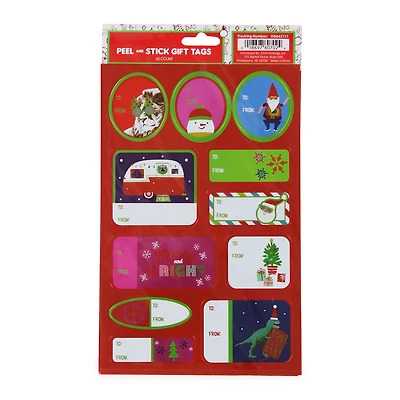 Holiday Trendy Peel & Stick Gift Tags 60-Count