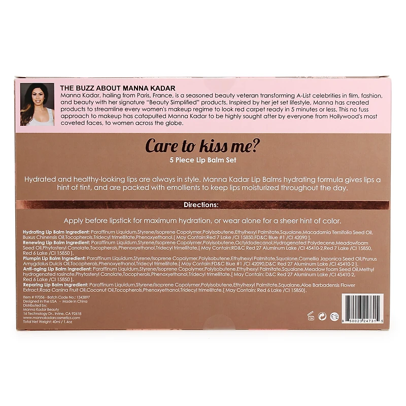 goddess by manna kadar lip balm 5-piece set