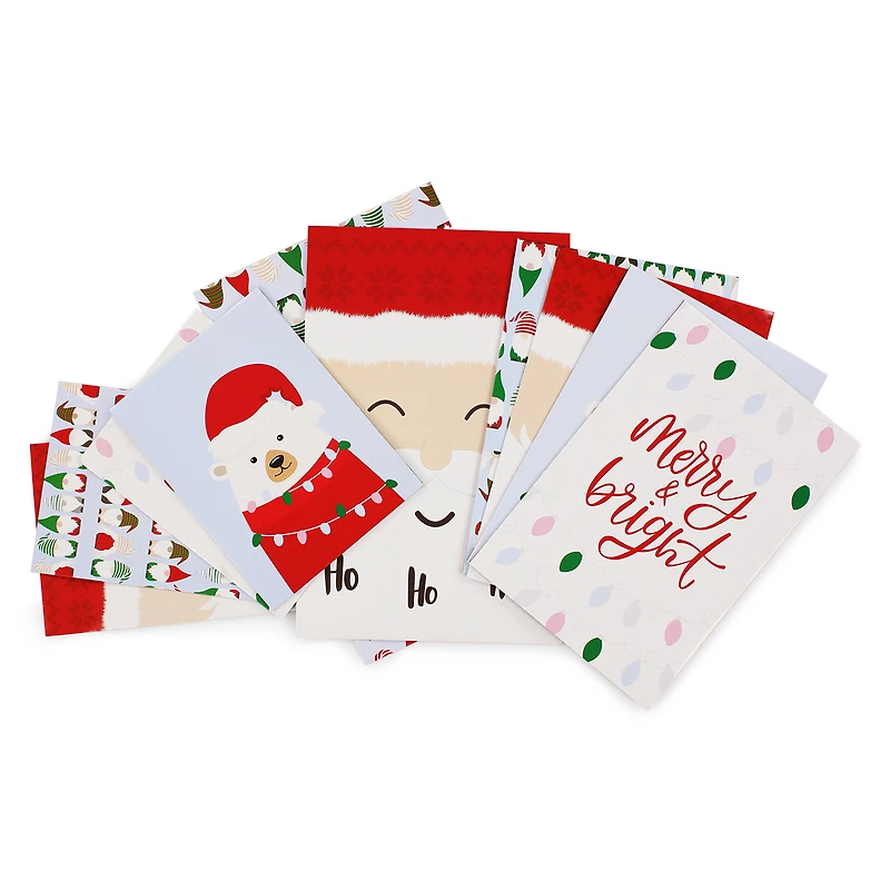 holiday gift boxes 10-pack - santa & friends