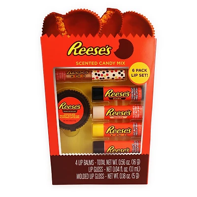 reese's® candy mix 6-pack lip balm & gloss set