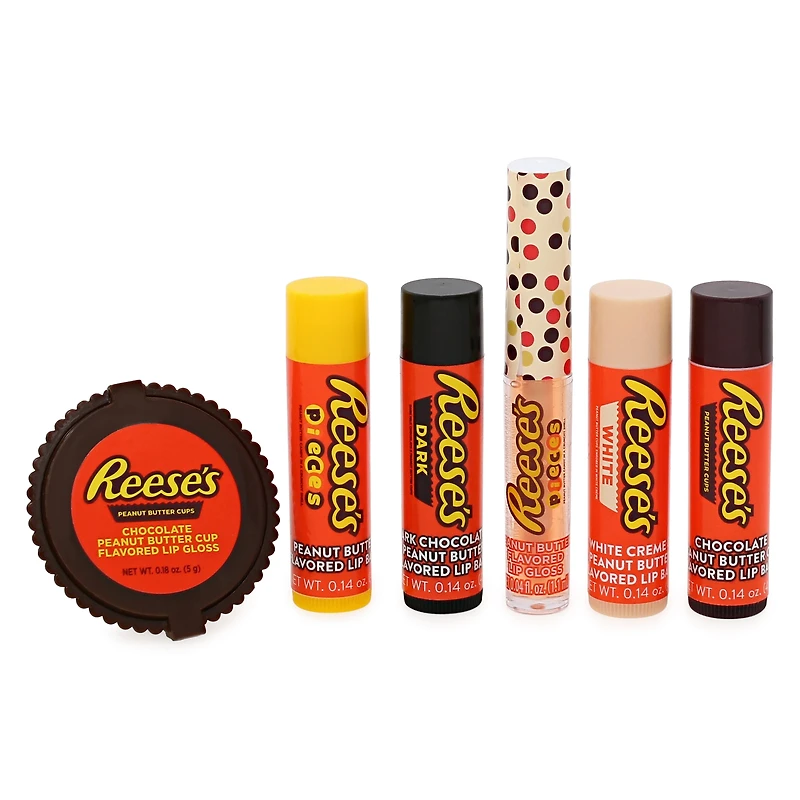 reese's® candy mix 6-pack lip balm & gloss set