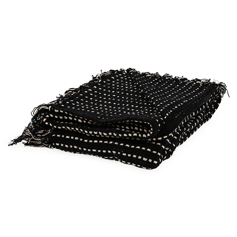 contrast stripe throw blanket 50in x 60in