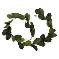 faux magnolia leaf garland 72in