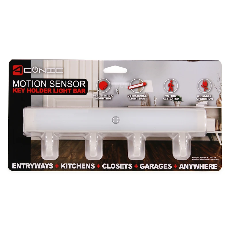 motion sensor key holder light bar