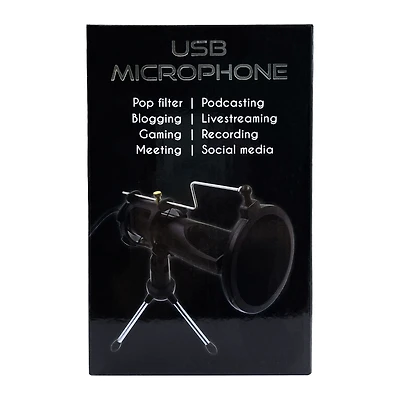 usb microphone with pop filter for PC
