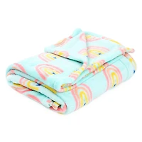 plush rainbow icon throw blanket 50in x 60in