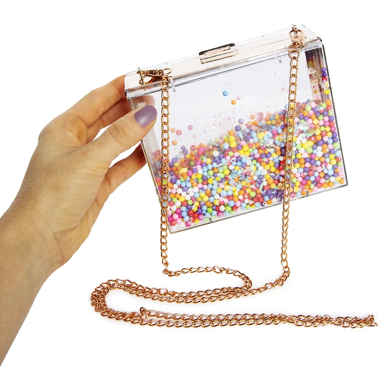 make your own glitter purse DIY kit