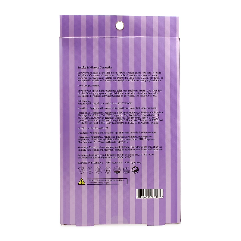 matte liquid lipstick 15-piece alter ego lip vault