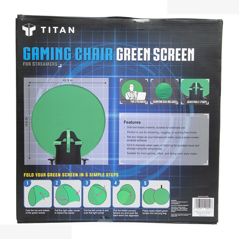 gaming chair green screen 42.9in