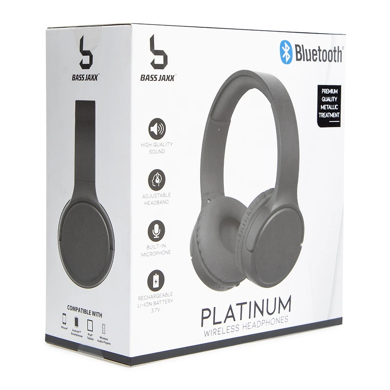 platinum bluetooth® wireless headphones with mic