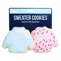 sweater cookies squeaky dog toy 2-count
