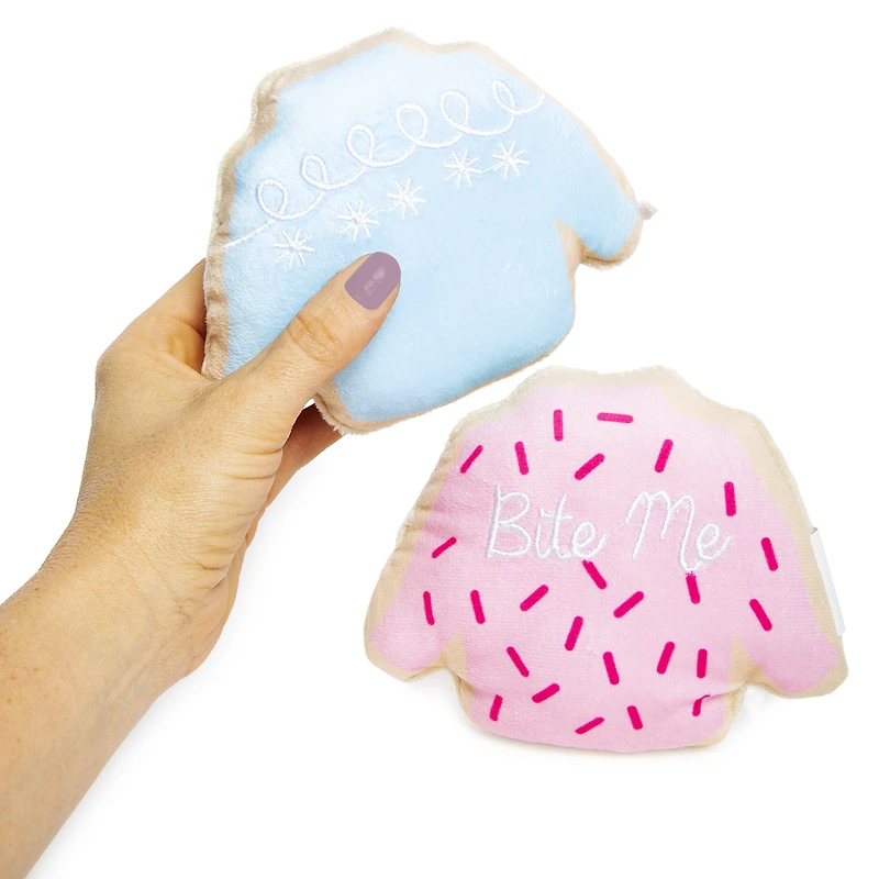 sweater cookies squeaky dog toy 2-count