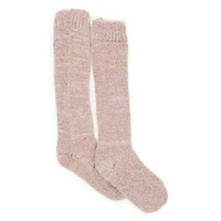 Eyelash Knit Knee High Slipper Socks, 1 Pair