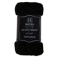 hotel collection plush velvet throw blanket 50in x 60in