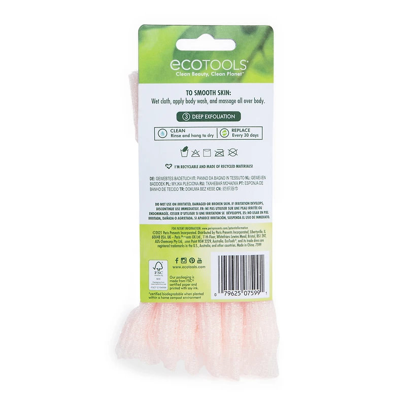 ecotools® exfoliating bath cloth