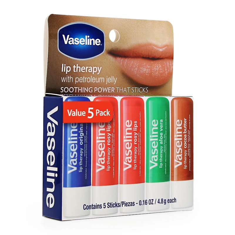 vaseline lip therapy value 5-pack
