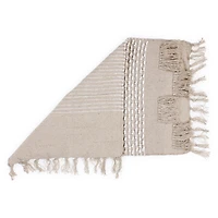 woven fringe throw rug 21in x 34in