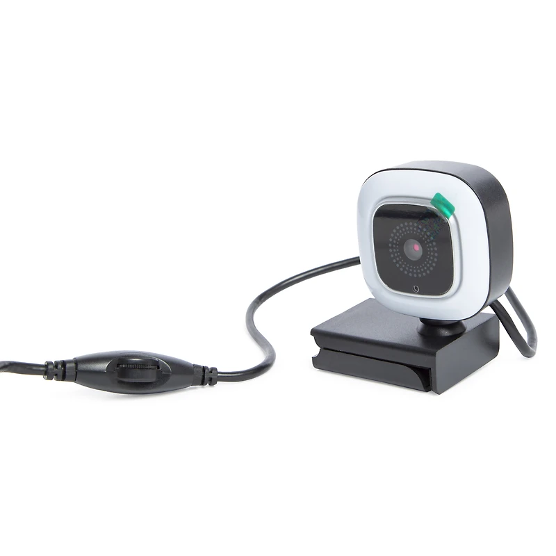LED web cam with mic & built-in studio light