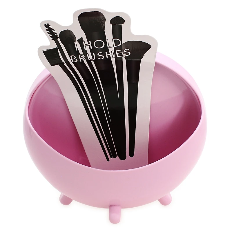 round vanity mirror with storage compartment 7in pastels