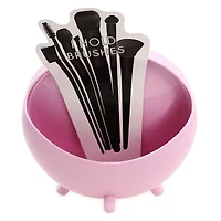 round vanity mirror with storage compartment 7in pastels