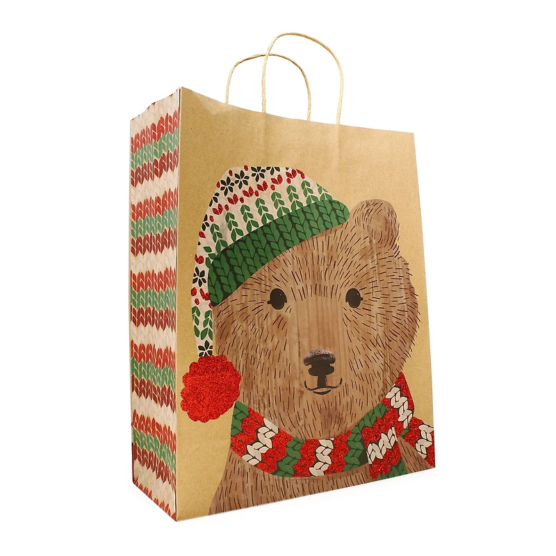 holiday xl large kraft bags 3-pack 12in x 15in