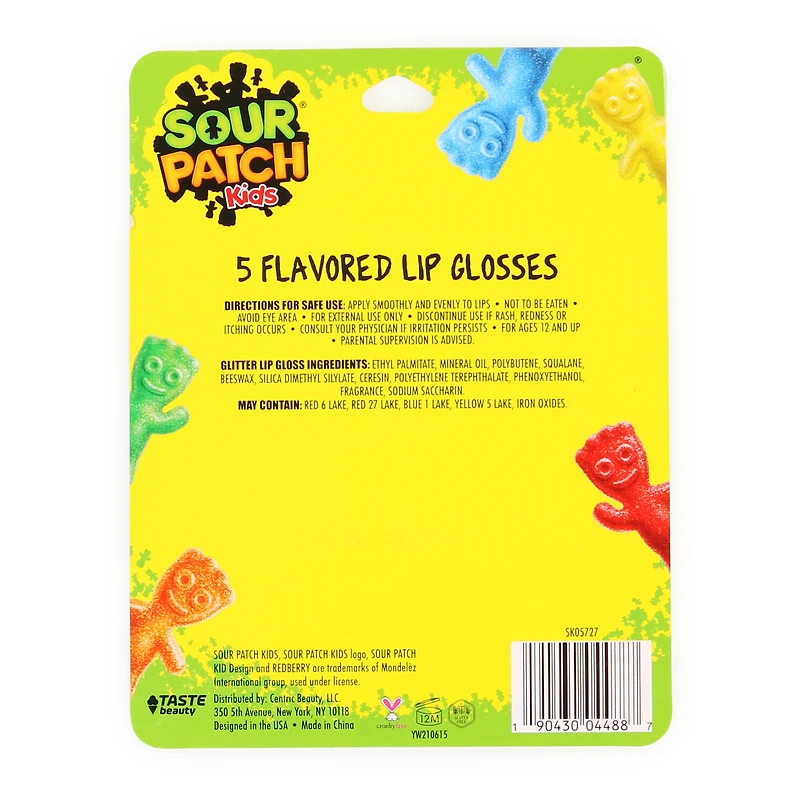 sour patch kids® flavored lip gloss 5-count
