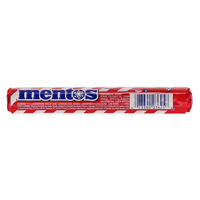 mentos® holiday candy cane chewy mints 1.32oz