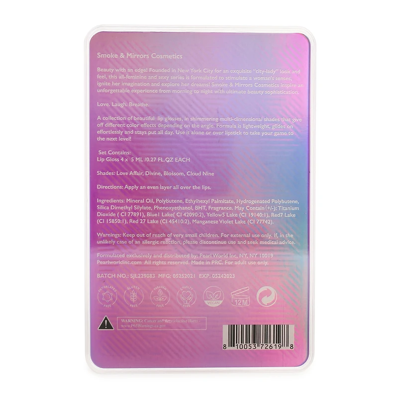 smoke & mirrors glossy lip gloss set 4-piece