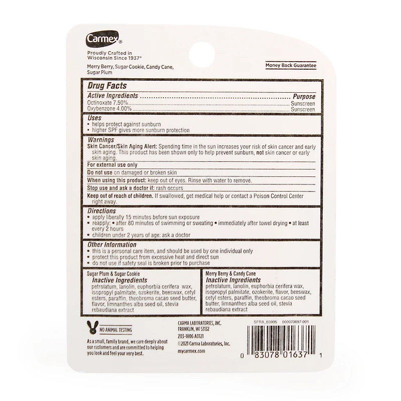 limited edition carmex® daily care® holiday lip balm 4-count