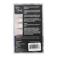 pretty woman faux nails set -  red & white glitter