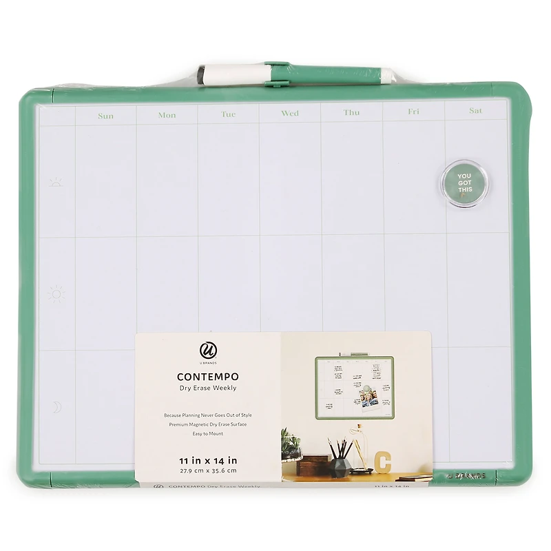 framed dry erase calendar 11in x 14in