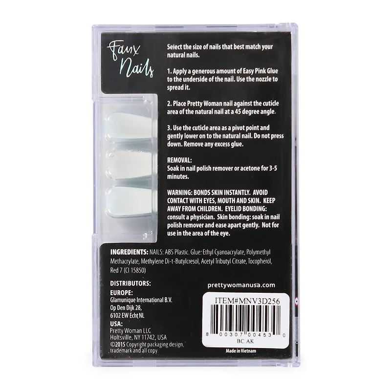 pretty woman faux nails set - winter ice