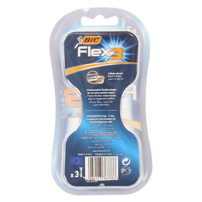 bic flex 3® razors 3-pack