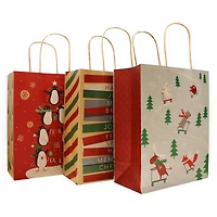 medium kraft bags 6-count 7in x 9in - brown