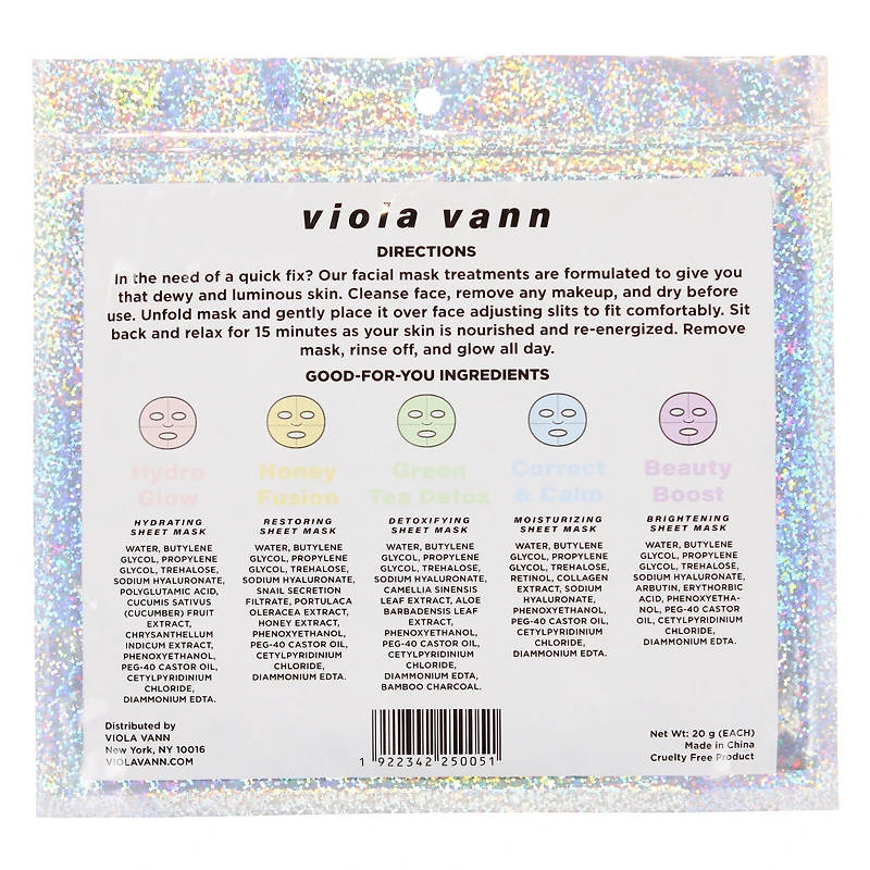 viola vann facial sheet masks 5-pack